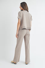 Mia Viscose High Rise Pants - Mocha