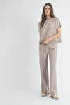 Mia Viscose High Rise Pants - Mocha