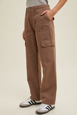 Robin High Rise Cotton Cargo Jeans