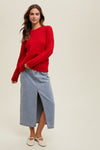 Lauryn Cable Knit Cotton Sweater