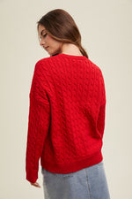 Lauryn Cable Knit Cotton Sweater