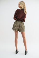 Stacey Leopard Denim Skort