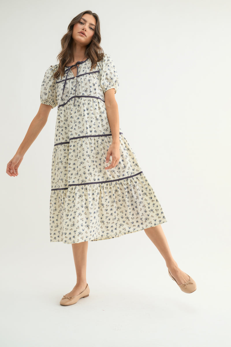 Loved By You Tiered Midi Dress