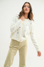 Spring Embrace Embroidered Cardigan Top