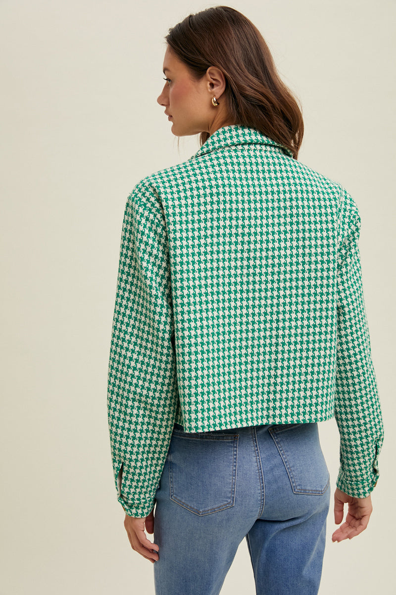 Sophia Houndstooth Tweed Jacket