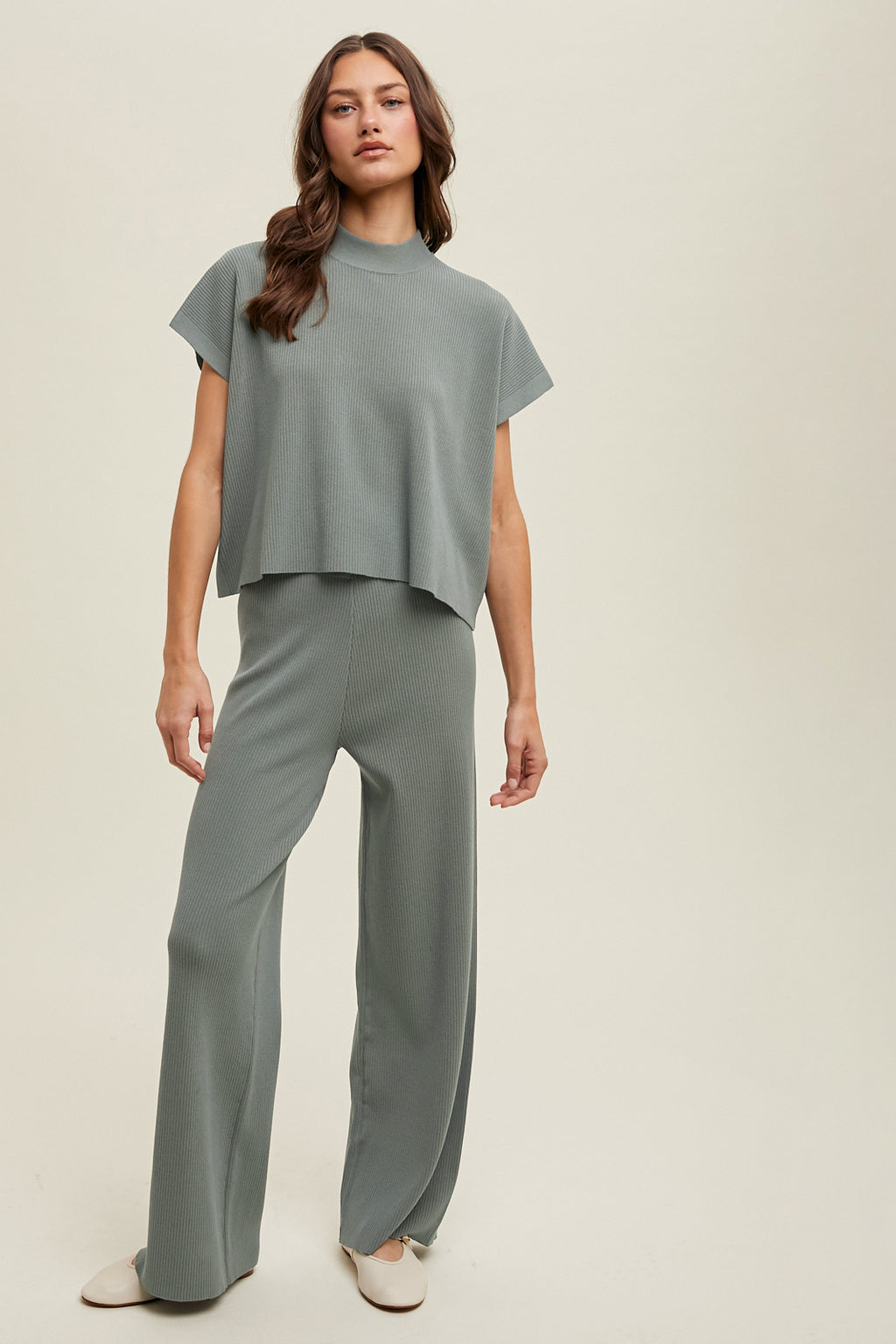 Abby Viscose High Rise Pants - Fern