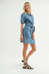 Trendsetter Cotton Denim Babydoll Dress