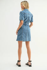 Trendsetter Cotton Denim Babydoll Dress