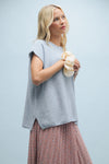 Amber Brushed Knit Sweater - Sky