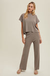 Abby Viscose High Rise Pants - Mocha