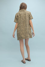 Mystic Jungle Leopard Shift Mini Dress