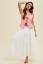 Liena Tiered Cotton Midi Skirt