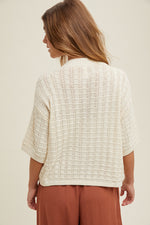 Keep Close Knit Button Down Top - Natural