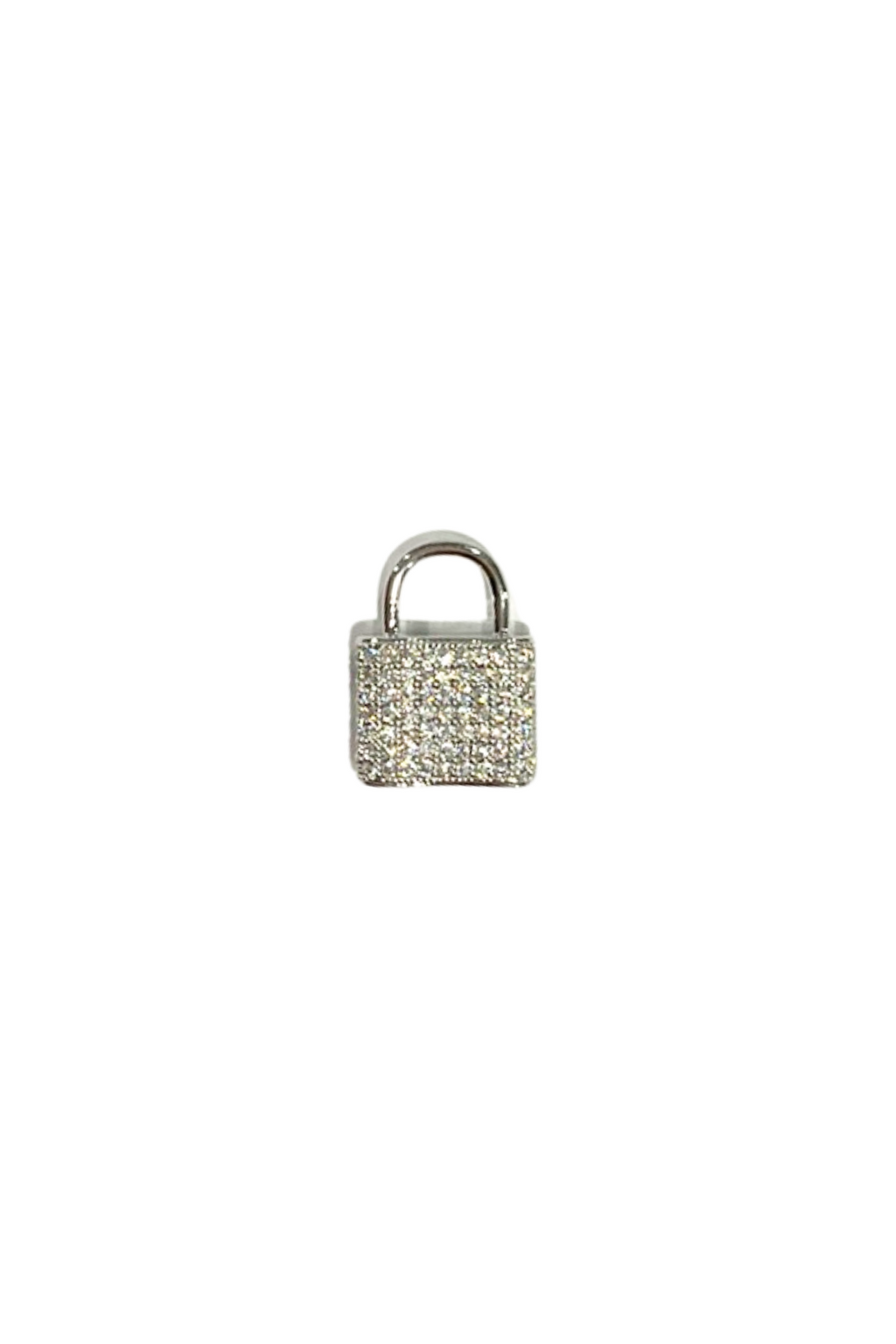 Embellished 14K Gold Plated Lock Charm