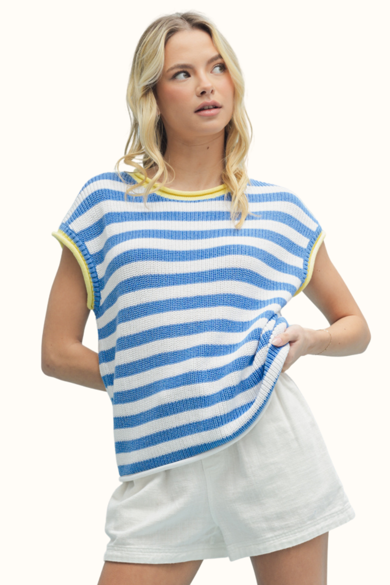 Janette Drop Shoulder Sweater Top