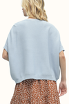 Lettie Sweater Button Down Top - Blue