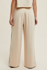 Bay Breeze Linen Contrast Drawstring Pants