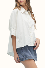 Petaluma Cotton Button Down Blouse