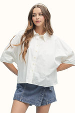 Petaluma Cotton Button Down Blouse