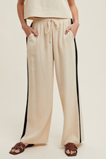 Bay Breeze Linen Contrast Drawstring Pants