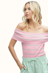 Viera Off The Shoulder Top - Hibiscus