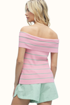 Viera Off The Shoulder Top - Hibiscus