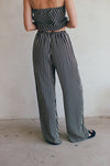 Amina Striped High Rise Pants