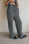 Amina Striped High Rise Pants