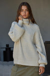 Lovender Cotton Turtleneck Knit Sweater