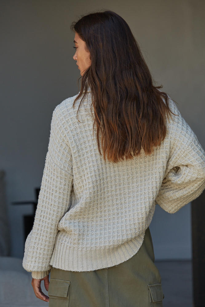 Lovender Cotton Turtleneck Knit Sweater