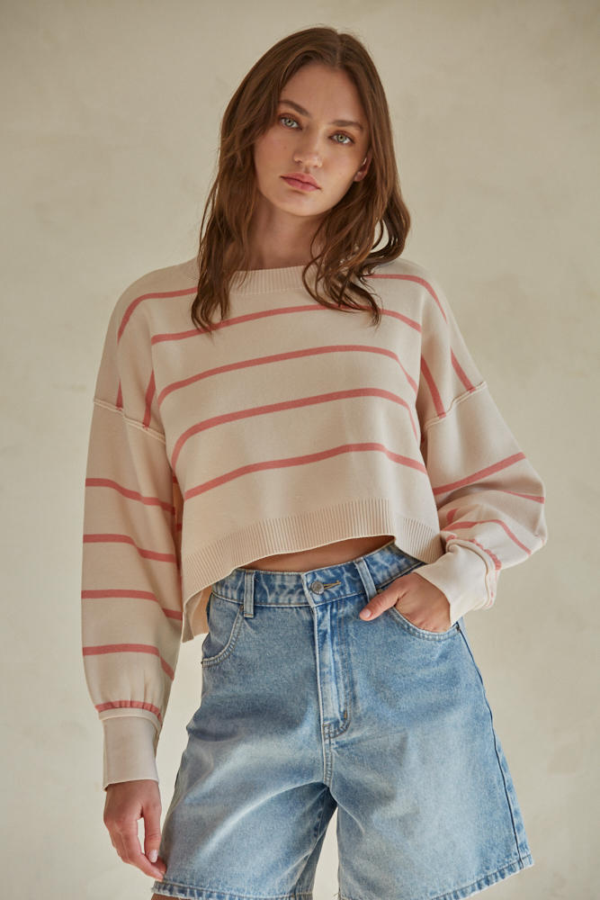 Sidelines Striped Pullover