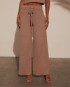 Andre Cotton High Rise Pants - Mocha