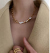 White Pearl Front Clasp Necklace