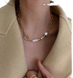 White Pearl Front Clasp Necklace