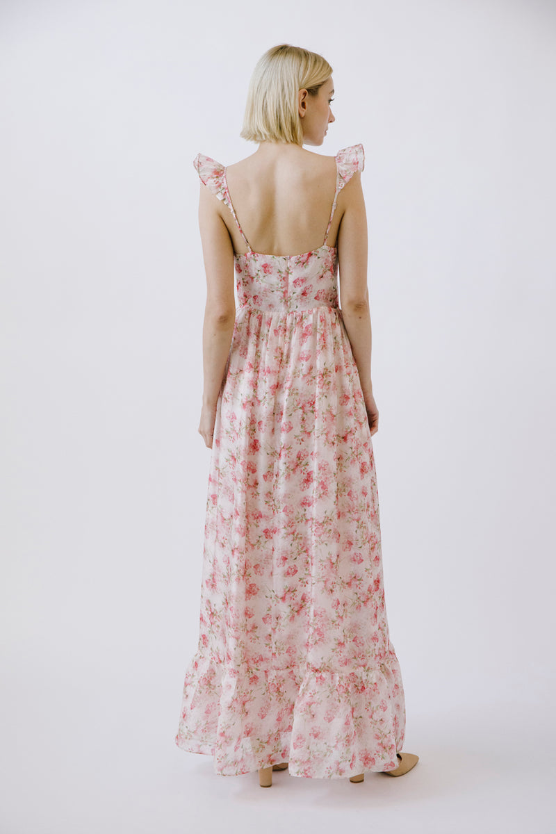 Catalina Floral High Low Maxi Dress