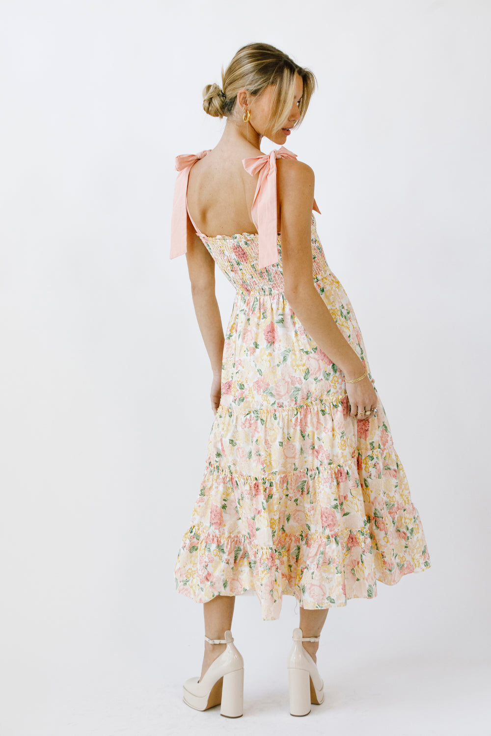 Yuna Floral Smocked Tiered Maxi Dress