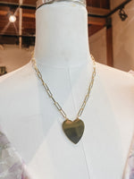 Big Heart Paperclip Necklace