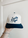 Lucky You Trucker Hat - Navy