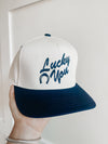 Lucky You Trucker Hat - Navy