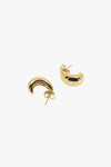 Crescent Dome Earrings - 18K Gold Plated