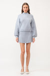 Gabrielle Pleated Knit Mini Skirt