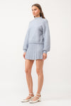 Gabrielle Pleated Knit Sweater