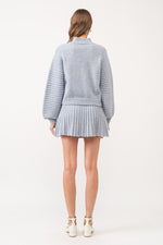 Gabrielle Pleated Knit Sweater