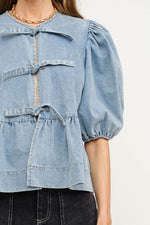 Nora Tie Denim Top