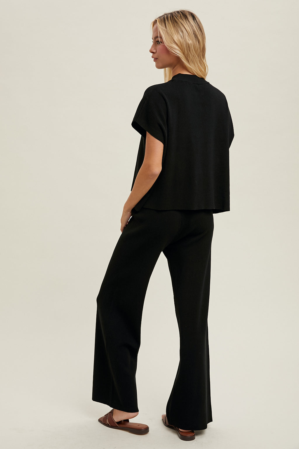 Abby Viscose Boxy Top - Black