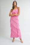 All About Love Chiffon Ruffle Maxi Dress