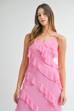 All About Love Chiffon Ruffle Maxi Dress