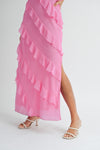 All About Love Chiffon Ruffle Maxi Dress