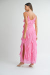 All About Love Chiffon Ruffle Maxi Dress