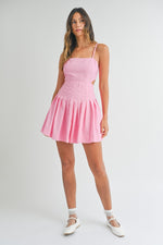 Chrishell Pleated Babydoll Dress